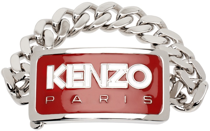 Photo: Kenzo Silver & Red Kenzo Paris Bracelet