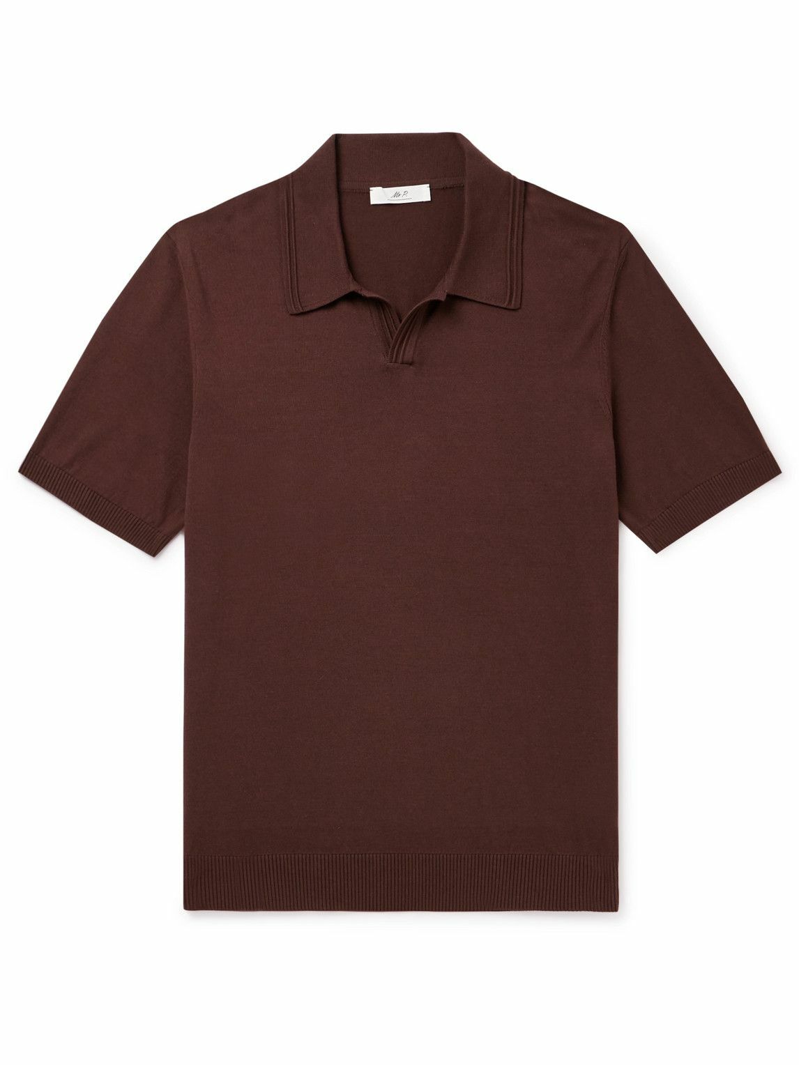 Mr P. - Johnny Cotton Polo Shirt - Brown Mr P.