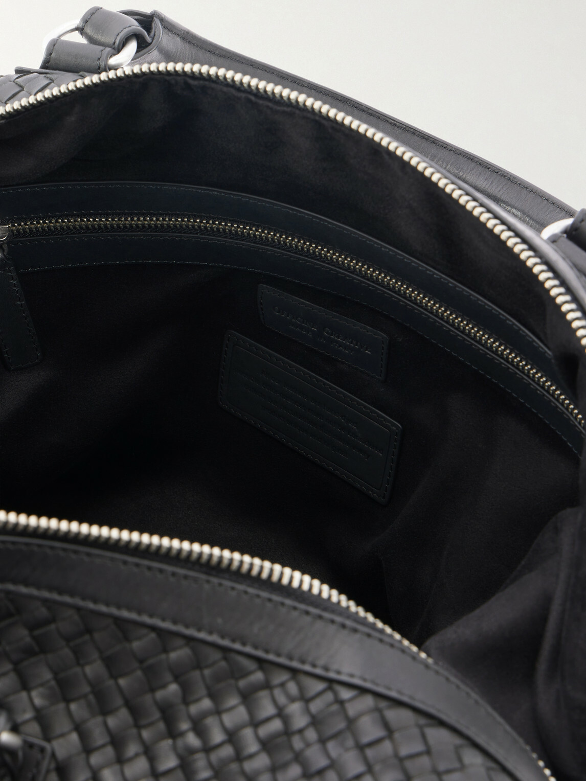 Officine Creative - Woven Leather Weekend Bag