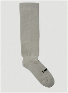 Logo Intarsia Socks in Grey