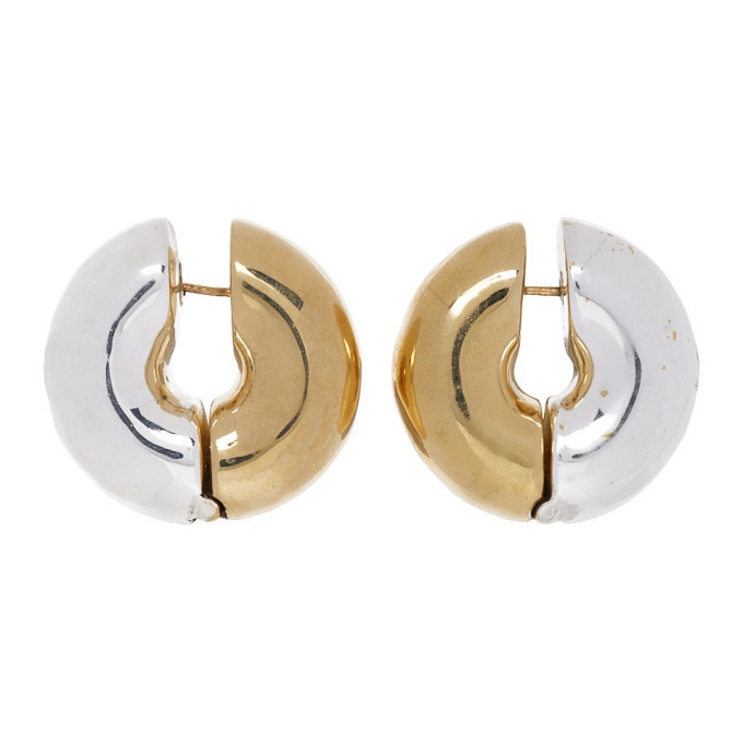 Photo: Uncommon Matters Silver and Gold Stratus Hoop Earrings