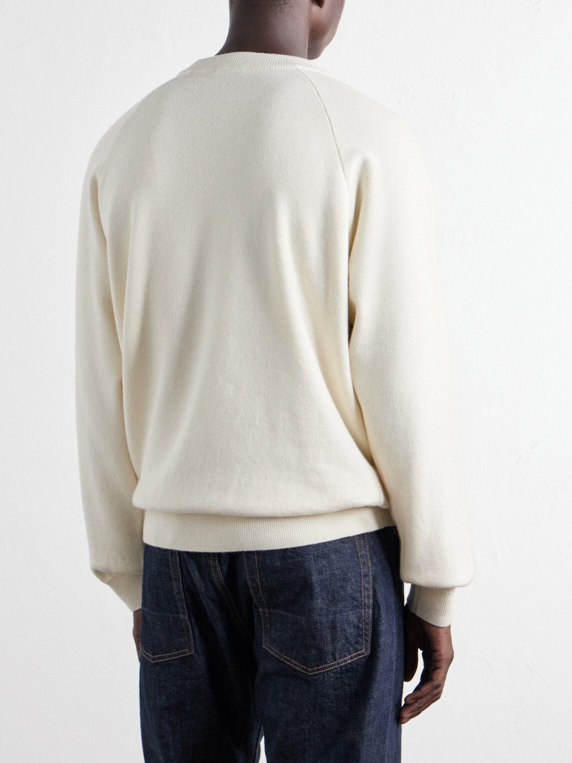 ATON - Cotton and Wool-Blend Sweater - Neutrals