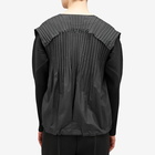 Homme Plissé Issey Miyake Men's Pleated Tech Vest in Black