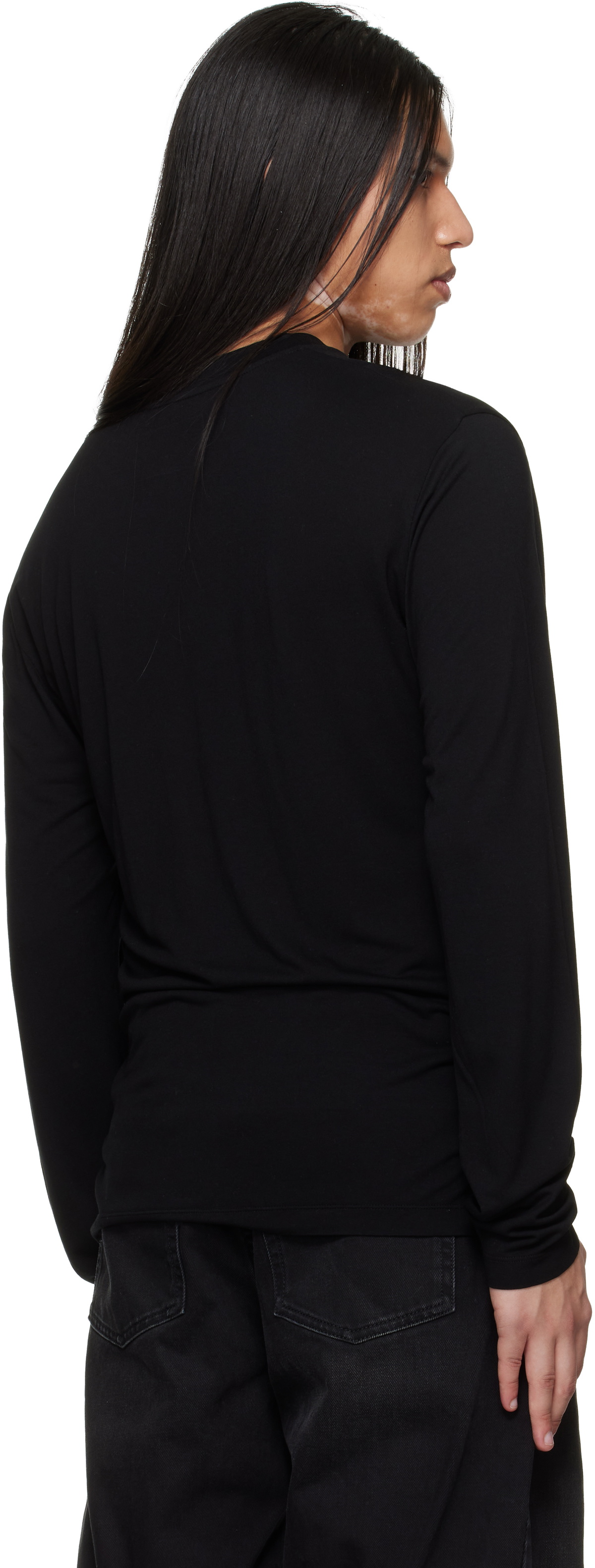 HELIOT EMIL Black Overo L/S T-shirt
