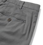 CANALI - Slim-Fit Stretch-Cotton Twill Chinos - Gray