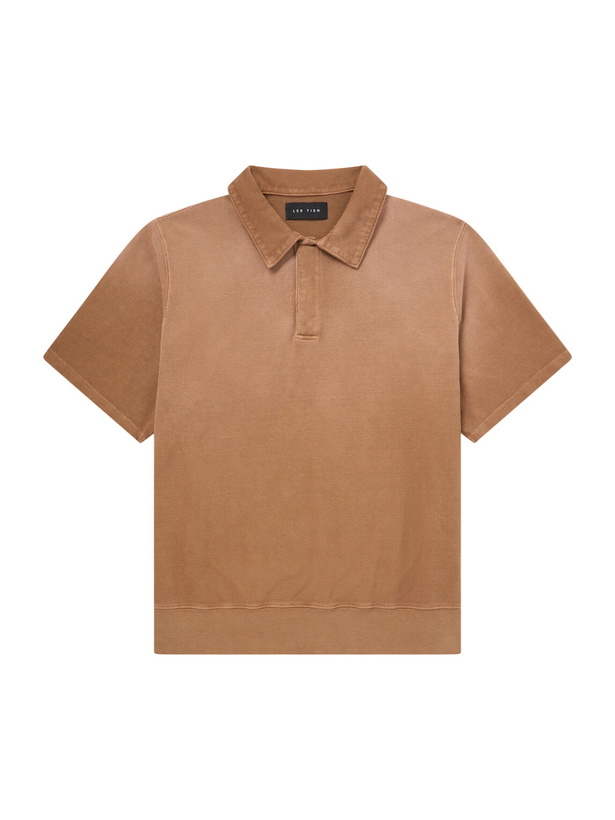 Photo: Les Tien - Cotton-Piqué Tennis-Polo - Brown