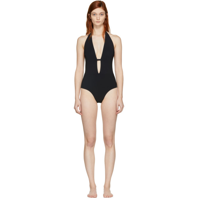 Ward Whillas Black Farrah Halter Swimsuit