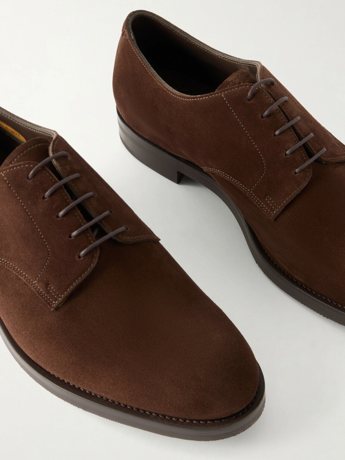 Edward Green - Whitworth Suede Derby Shoes - Brown