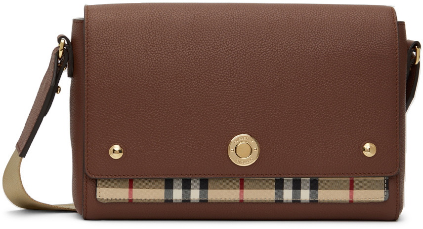 Burberry Tan Vintage Check Note Crossbody Bag Burberry