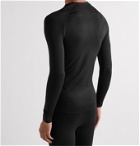 FALKE Ergonomic Sport System - Maximum Warm Stretch Tech-Jersey Ski T-Shirt - Black