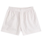 Deiji Studios Women's Stripe Boxer Shorts in Musk Stripe