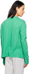 Edward Cuming Green Darted Long Sleeve T-Shirt