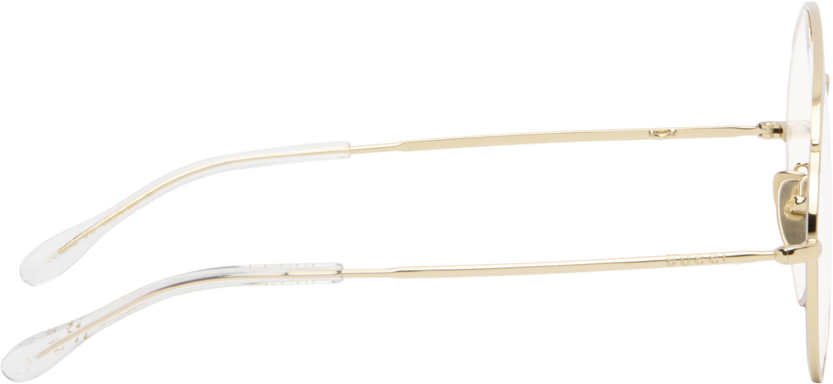 Gucci Gold Oversized Aviator Glasses