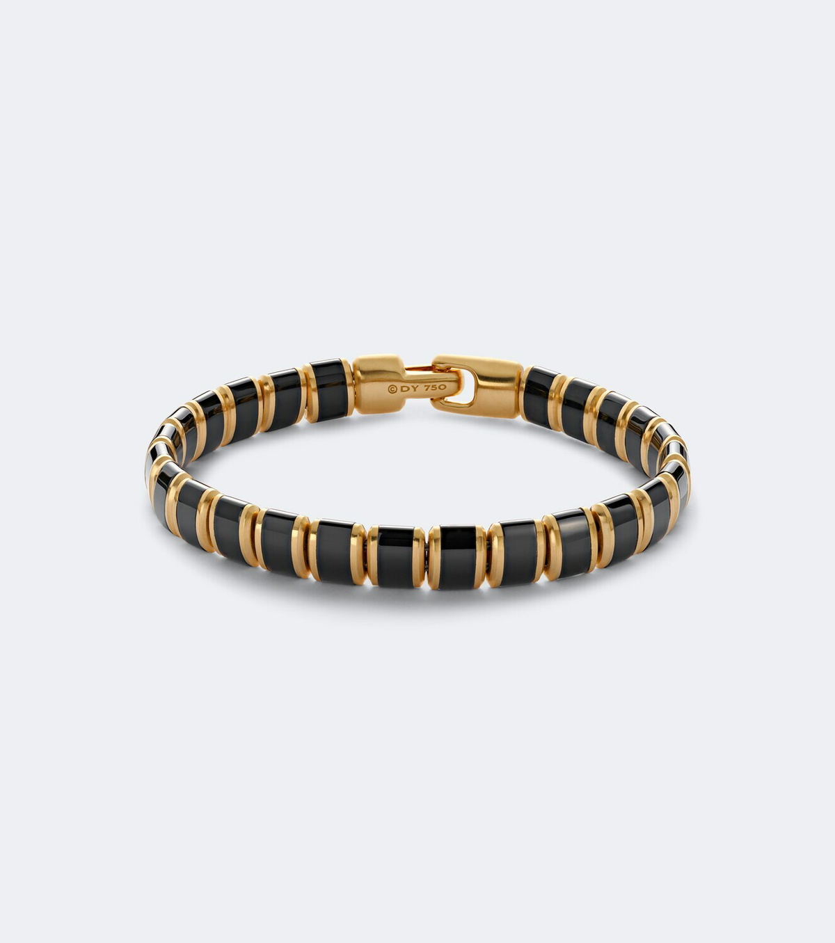 David Yurman Spiritual Beads 18kt gold bracelet with onyx