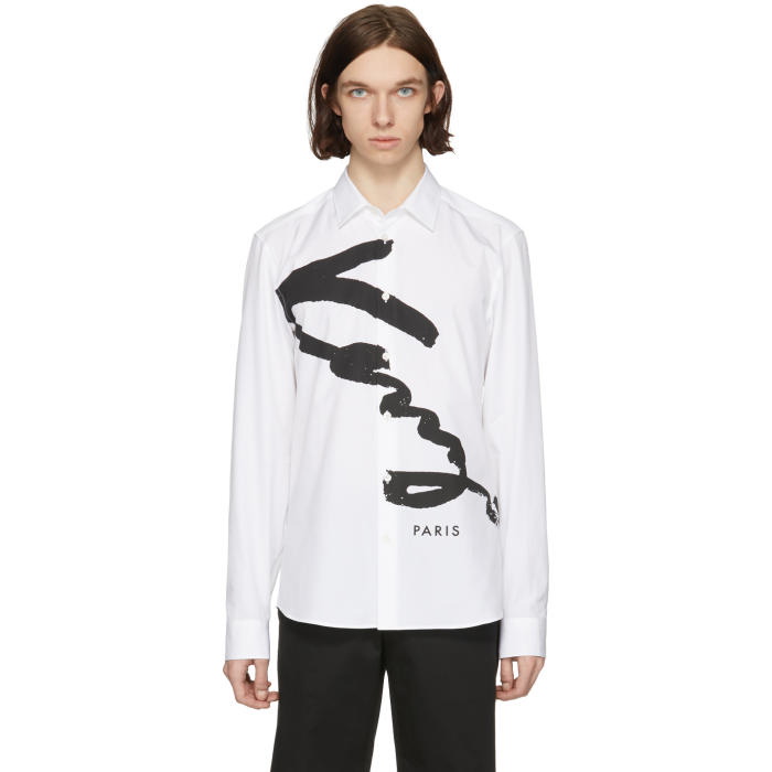 Photo: Kenzo White Large Signature Logo Shirt