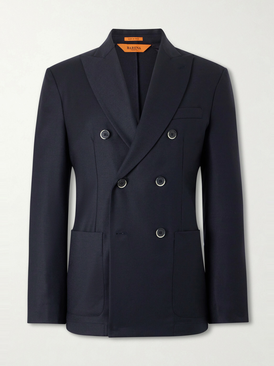 Barena - Doria Double-Breasted Wool-Blend Blazer - Blue