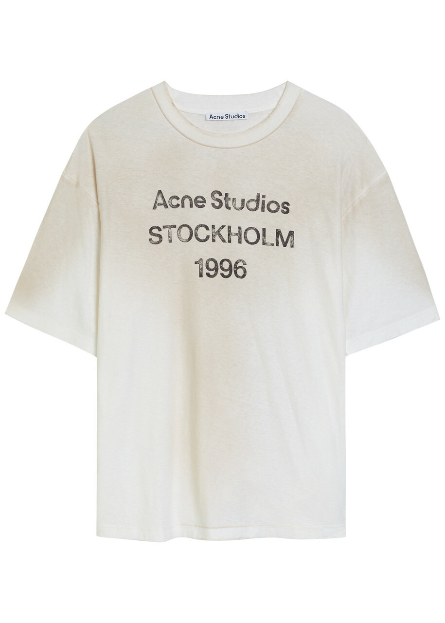 トップス Acne Studios Edra Coeur T-Shirt Acne Studios Women's Edra Coeur T-Shirt in Brown/Pink Acne