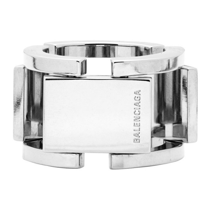 Photo: Balenciaga Silver Flat Ring