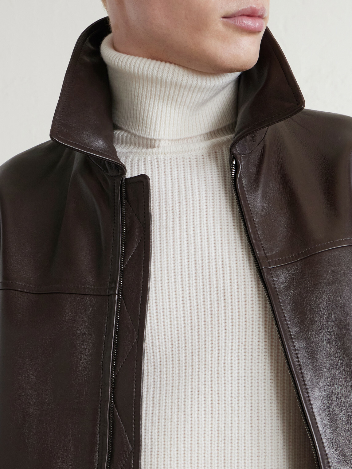 Canali - Wool and Cashmere-Blend Rollneck Sweater - White