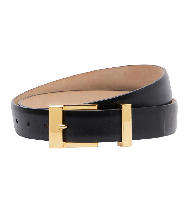 Khaite Small Julius Belt, Gold Black Patent Leather, 80 Khaite Julius Small Patent Leather Belt In Black - 50% Off  main image 4