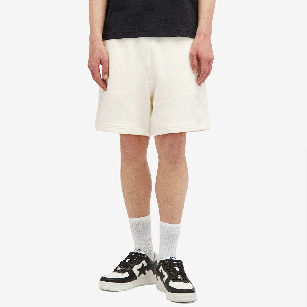 A Bathing Ape Men's One Point Sweat Short in White