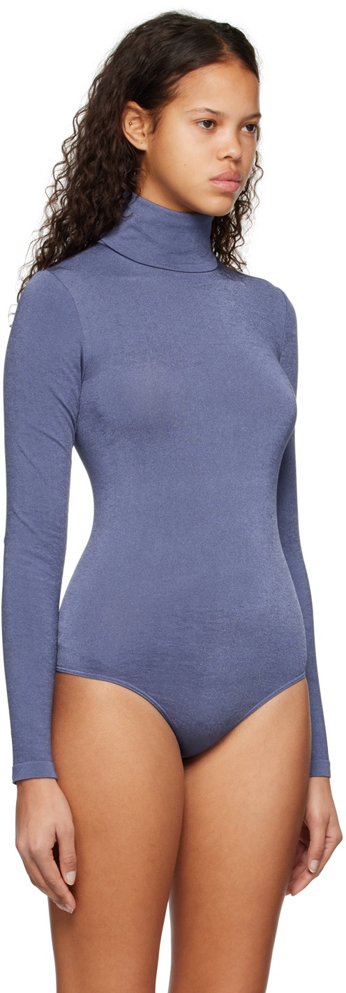 Wolford Jamaika cotton-blend bodysuit blue • Price »