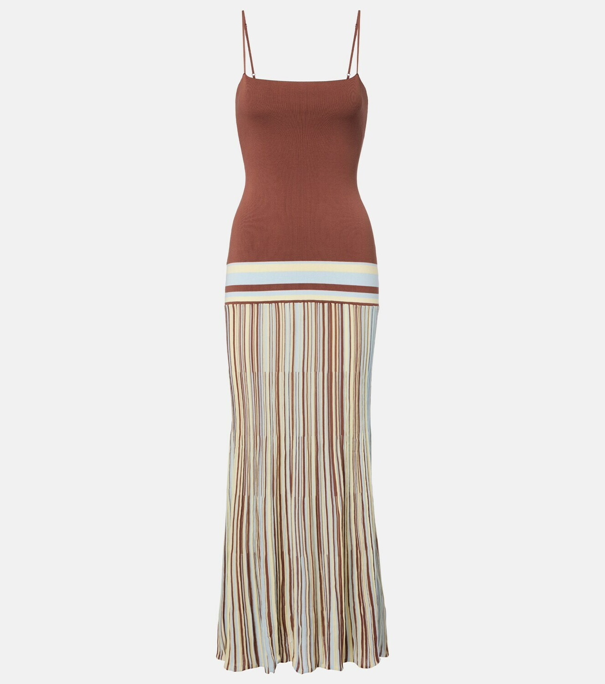 Faithfull Citara striped cotton-blend maxi dress
