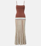 Faithfull Citara striped cotton-blend maxi dress