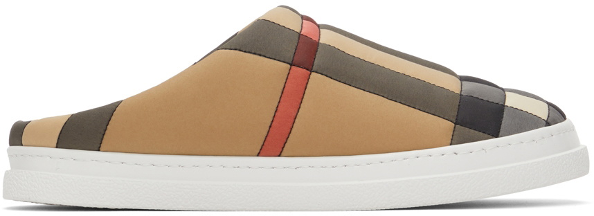 Burberry Beige Vintage Check Slippers Burberry