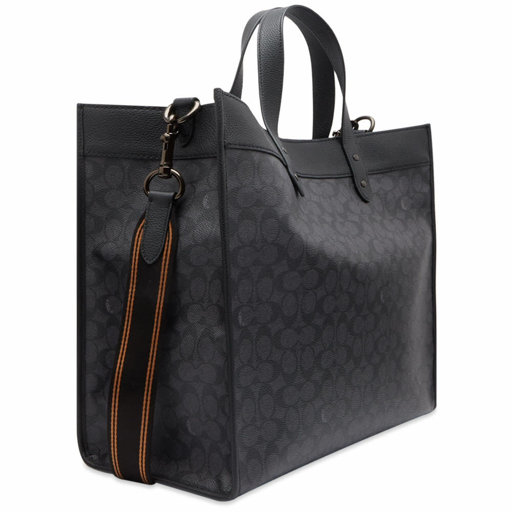  Coach Mens Signature Field Tote 40, Charcoal