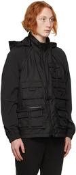 Hugo Black Hybrid Windbreaker Jacket