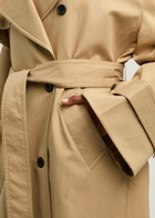 Khaite Mazlow Cotton-blend Trench Coat Beige