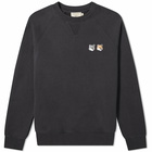 Maison Kitsuné Men's Double Fox Head Patch Sweat in Anthracite