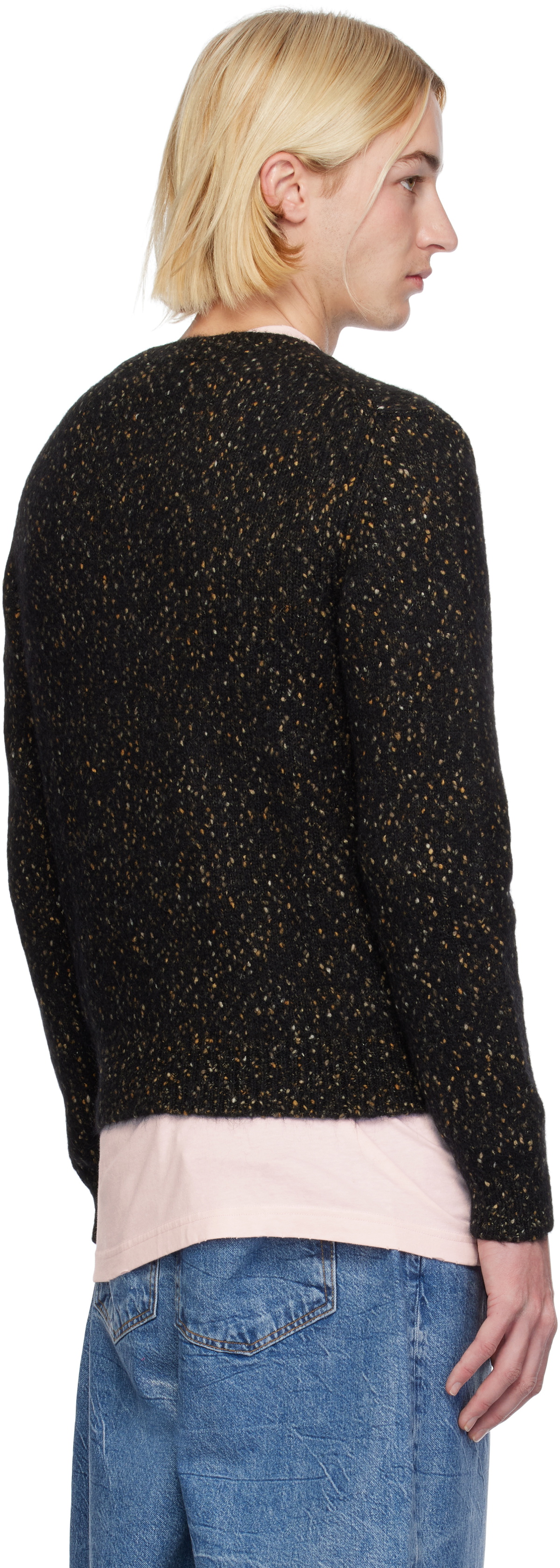 GANNI Black Alpaca & Organic Cotton Sweater