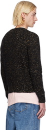 GANNI Black Alpaca & Organic Cotton Sweater
