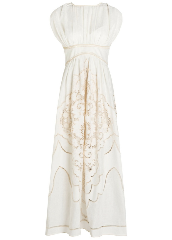 Photo: Zimmermann Daylight Embroidered Woven Maxi Dress Cream