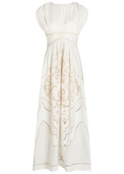 Zimmermann Daylight Embroidered Woven Maxi Dress Cream