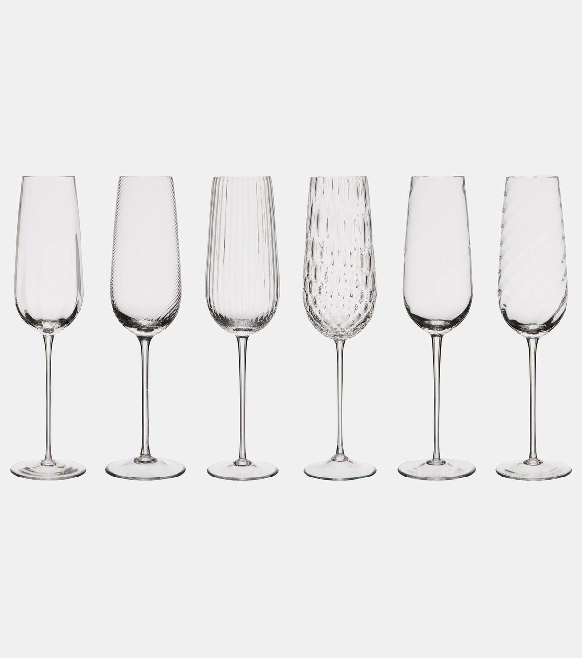NasonMoretti Tolomeo set of 6 champagne flute glasses