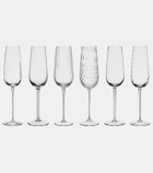 NasonMoretti Tolomeo set of 6 champagne flute glasses