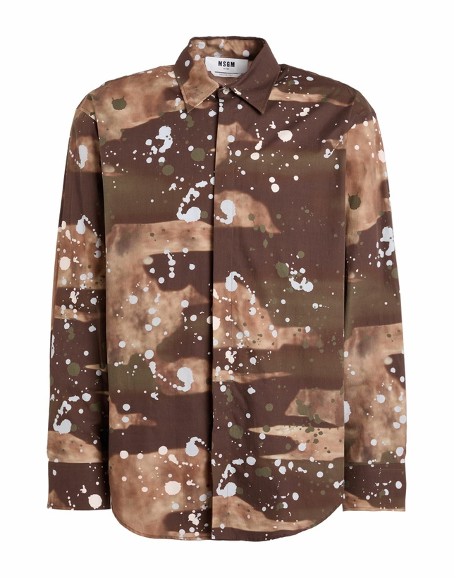 Photo: Msgm Mens Shirt in Chocolate brown
