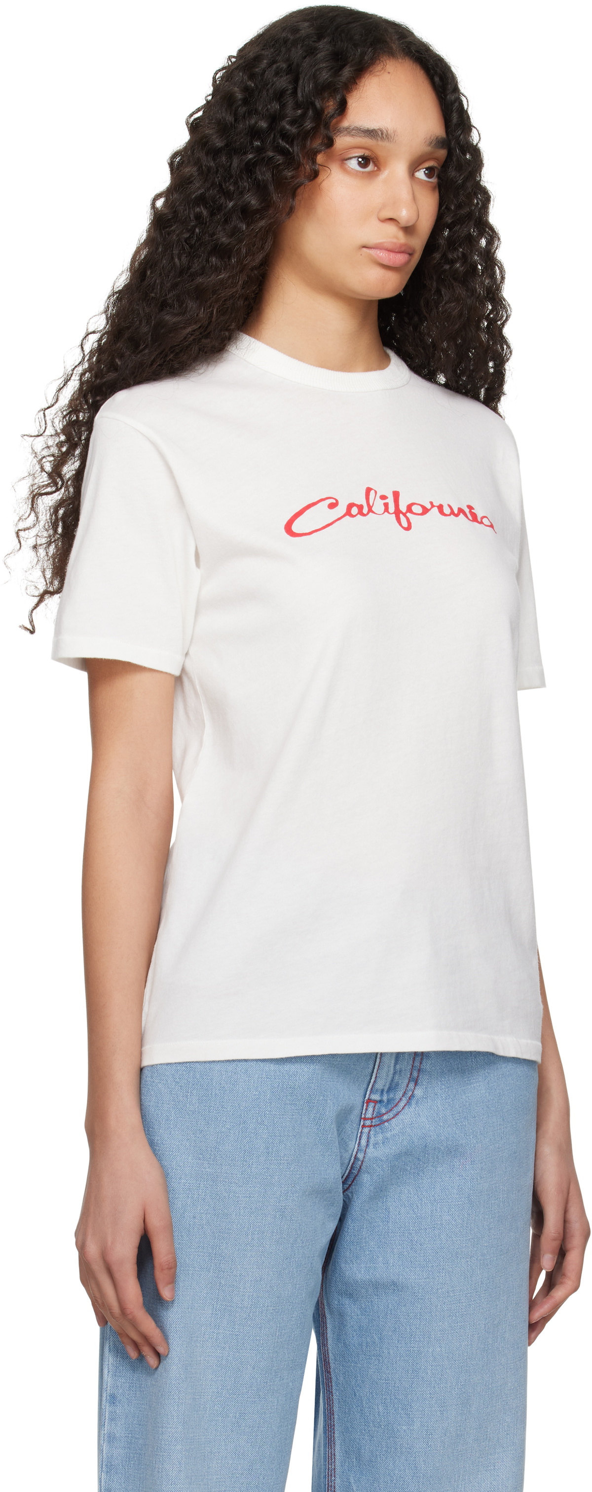 ERL White 'California' Signature T-Shirt