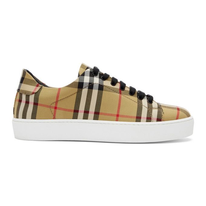 Photo: Burberry Tan House Check Westford Sneakers