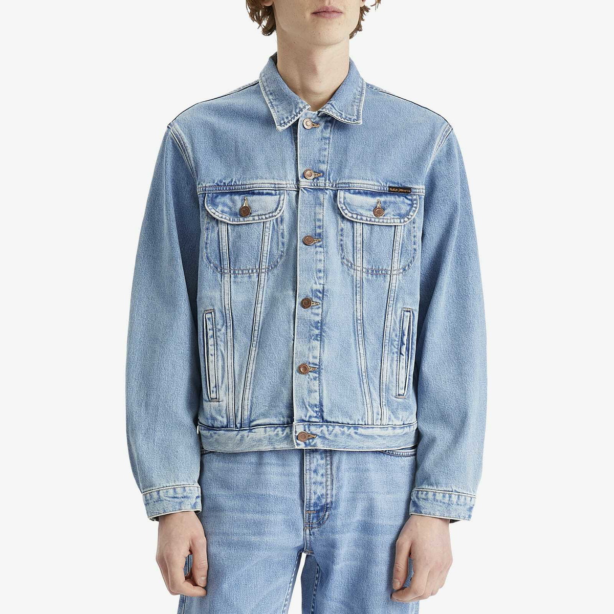 Nudie Jeans Co Men's Danny Denim Jacket in Light Blue