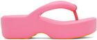 Melissa Pink Free Platform Flip Flops