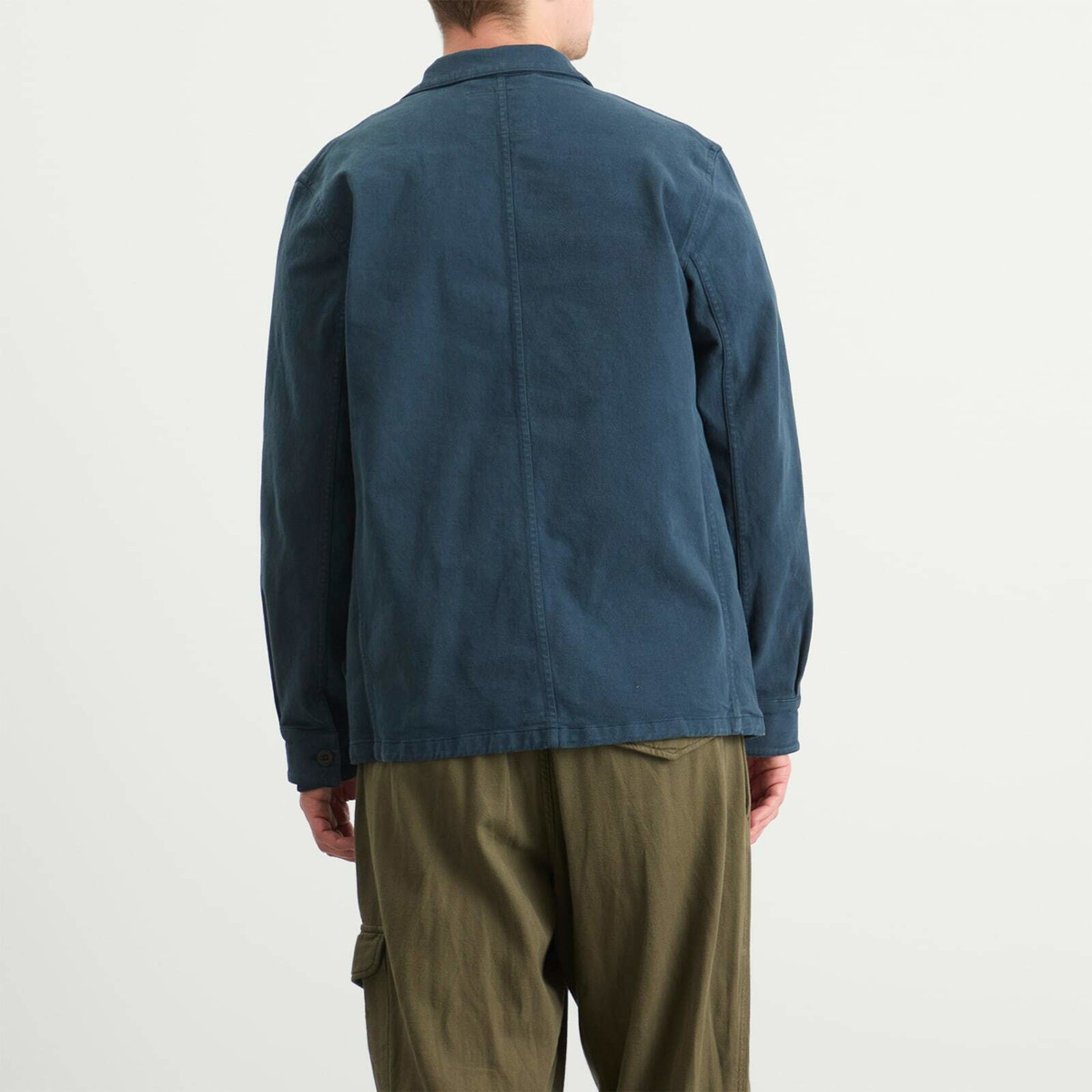 Portuguese Flannel Men's Labura Chore Jacket in Navy