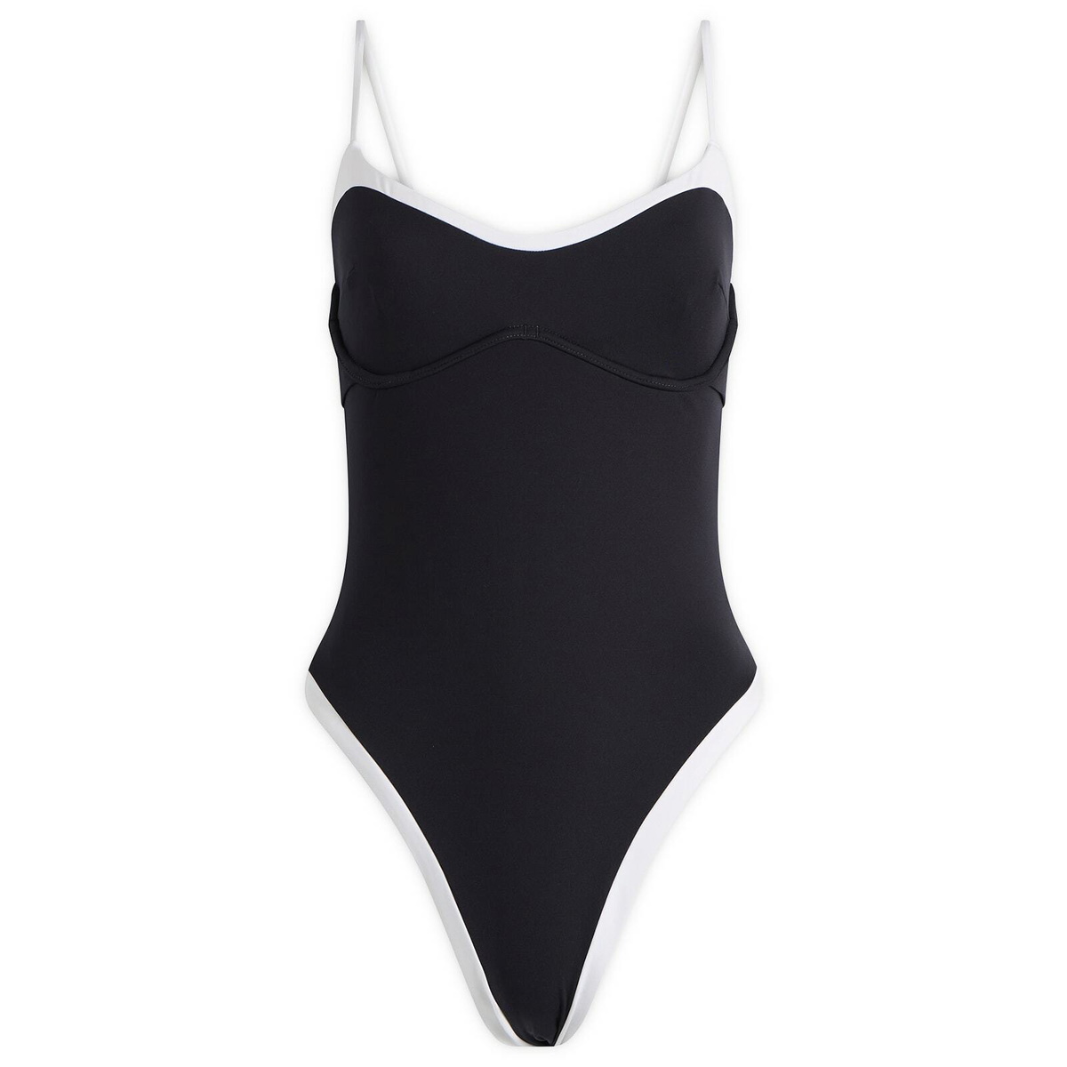 TALA Women's Contrast Underwired Swimsuit in Shadow Black