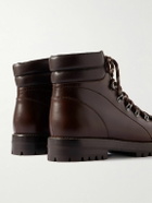 Manolo Blahnik - Janka Leather Hiking Boots - Brown