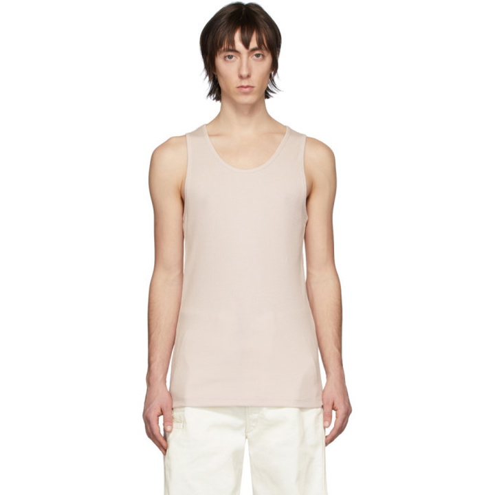 Photo: Lemaire Pink Rib Knit Tank Top