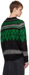 Andersson Bell Black & Green Nordic Sweater