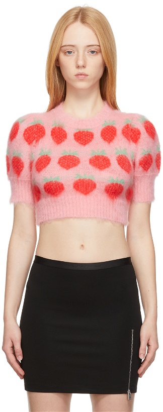 Photo: Ashley Williams SSENSE Exclusive Pink Strawberries Sweater